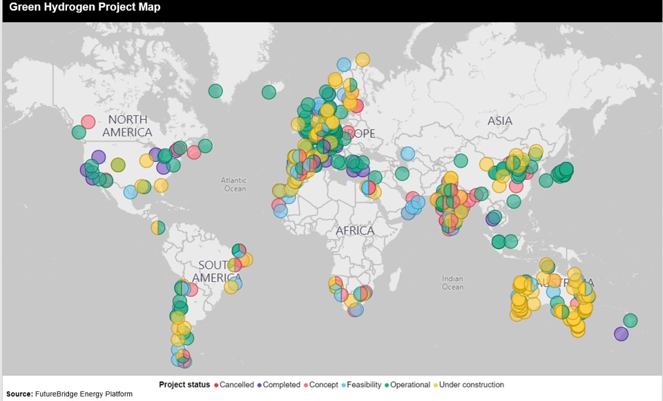 Green Hydrogen Project Map