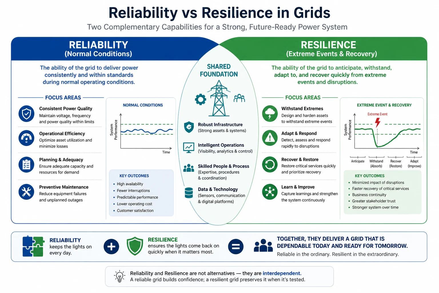 Grid reliability and resilience visual